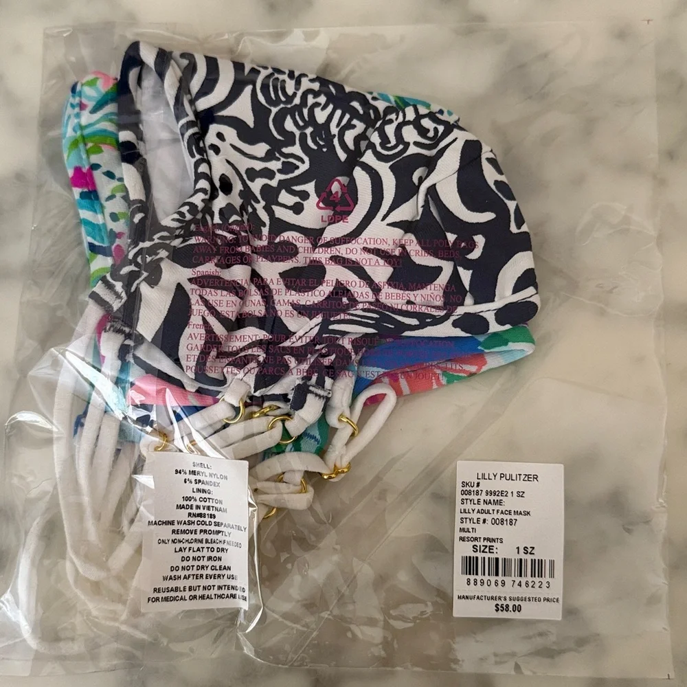 Lilly Pulitzer Set of 3 Face Masks